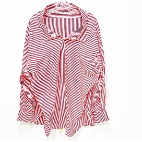 ❌SOLD❌BALENCIAGA Positively Conscious Striped Shir - Picture 5 of 8